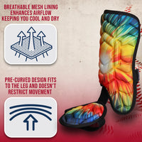 Baseball Batter's Leg Guard with Adjustable Straps (Tie Dye)
