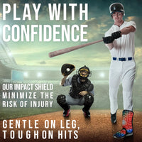 Baseball Batter's Leg Guard with Adjustable Straps (Tie Dye)