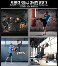 Men's MMA Shorts, IBJJF Ranked No Gi BJJ Jiu Jitsu Shorts for Grappling, Boxing, Cross Training (Black)