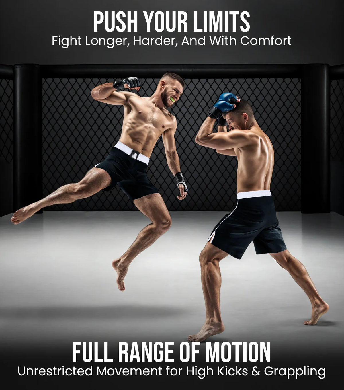Men's MMA Shorts, IBJJF Ranked No Gi BJJ Jiu Jitsu Shorts for Grappling, Boxing, Cross Training (Brown)