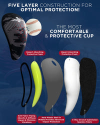 Boys Padded Compression Sliding Shorts with Soft Athletic Cup (Black / Gray)