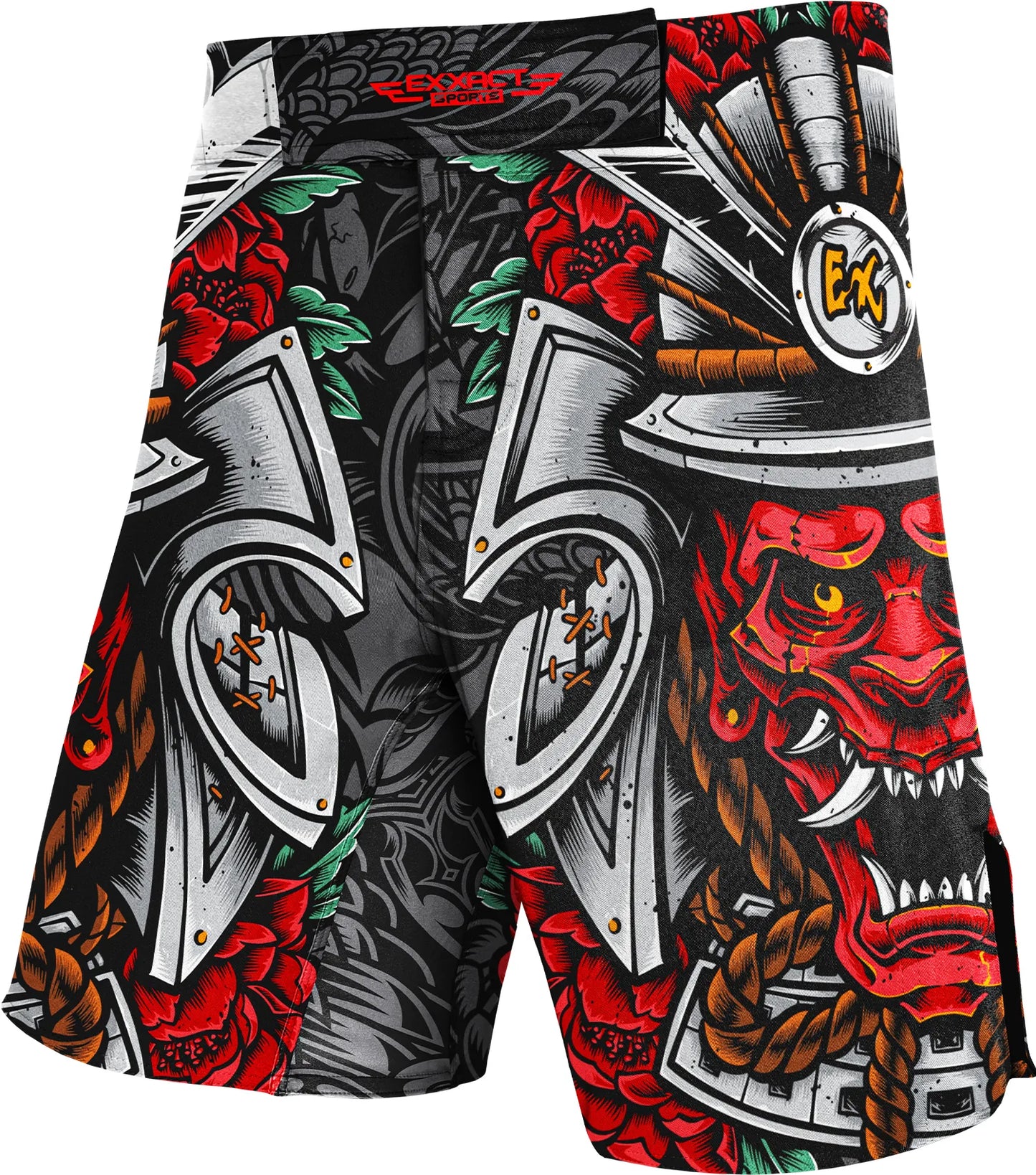 Men's Pro MMA Shorts, No-Gi BJJ Jiu Jitsu Shorts for Boxing, UFC & Cross Training (Samurai)