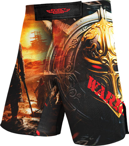 Men's Pro MMA Shorts, No-Gi BJJ Jiu Jitsu Shorts for Boxing, UFC & Cross Training (Warrior)