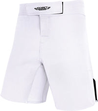 Men's Pro MMA Shorts, No-Gi BJJ Jiu Jitsu Shorts for Boxing, UFC & Cross Training (White)