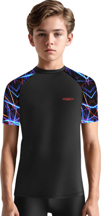 Kids Lazer BJJ Rash Guard Short Sleeve