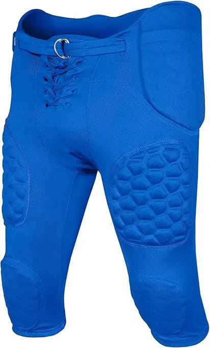 Rebel Men's Integrated Football Pants with Built-in Pads Royal Blue (Adult)