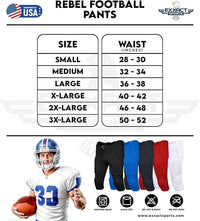 Rebel Men's Integrated Football Pants with Built-in Pads White (Adult)