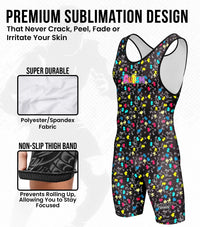 Boys Youth Sublimated Wrestling Singlets (Autism)