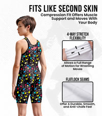 Boys Youth Sublimated Wrestling Singlets (Autism)