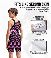 Boys Youth Sublimated Wrestling Singlets (Breast Cancer)