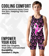 Boys Youth Sublimated Wrestling Singlets (Breast Cancer)