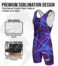 Boys Youth Sublimated Wrestling Singlets (Lazer)