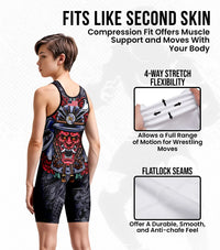 Boys Youth Sublimated Wrestling Singlets (Samurai)