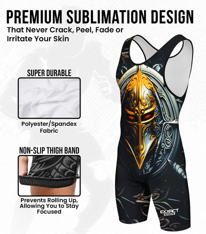 Boys Youth Sublimated Wrestling Singlets (Spartans)