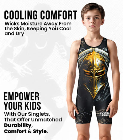 Boys Youth Sublimated Wrestling Singlets (Spartans)