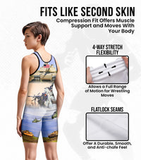 Boys Youth Sublimated Wrestling Singlets (US Army)