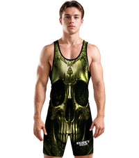 Men's Sublimated Wrestling Singlets (Skull)