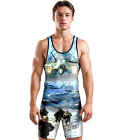 Men's Sublimated Wrestling Singlets (Us Army)