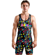 Men's Sublimated Wrestling Singlets (Autism)