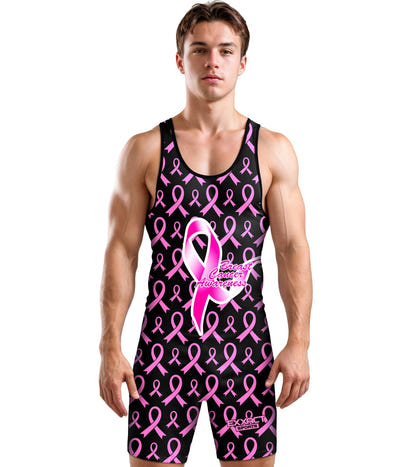 Men's Sublimated Wrestling Singlets (Breast Cancer)