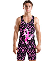 Men's Sublimated Wrestling Singlets (Breast Cancer)