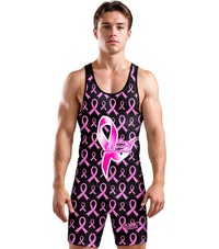 Men's Sublimated Wrestling Singlets (Breast Cancer)