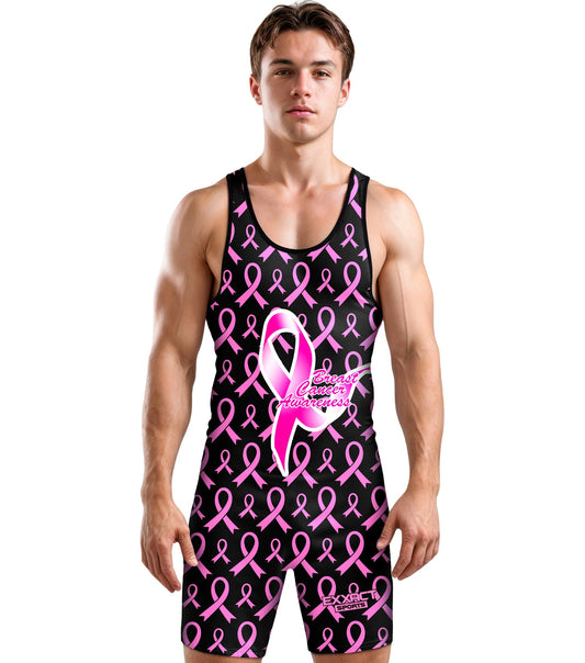 Men's Sublimated Wrestling Singlets (Breast Cancer)