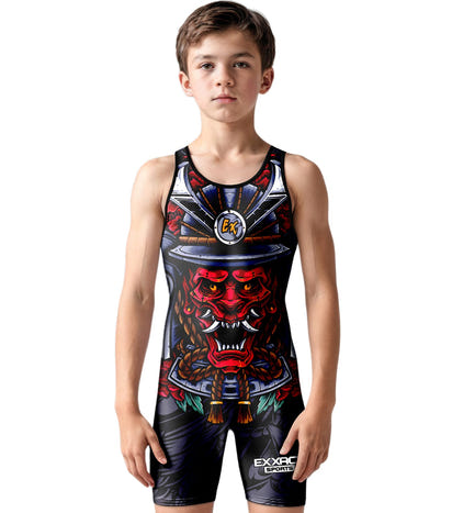 Boys Youth Sublimated Wrestling Singlets (Samurai)