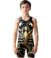 Boys Youth Sublimated Wrestling Singlets (Scorpion)