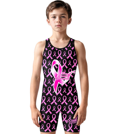 Boys Youth Sublimated Wrestling Singlets (Breast Cancer)