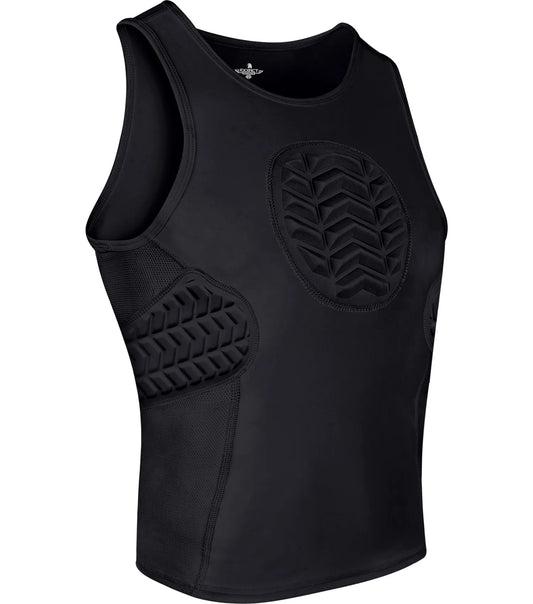 Tank Top Boys Baseball Chest & Rib Protector (Black)