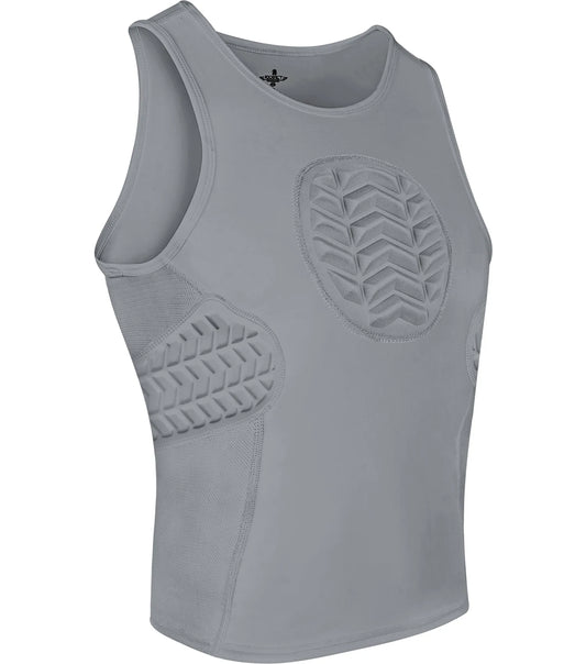 Tank Top Boys Baseball Chest & Rib Protector (Gray)