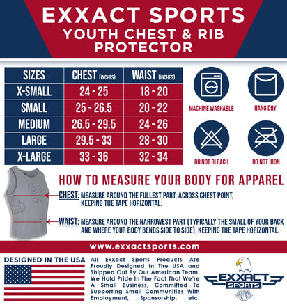 Tank Top Boys Baseball Chest & Rib Protector (Gray)