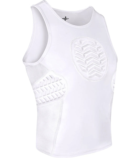 Tank Top Boys Baseball Chest & Rib Protector (White)