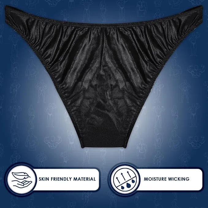 Men's V-Cut Bodybuilding Competition Posing Trunks (Black)