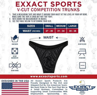 Men's V-Cut Bodybuilding Competition Posing Trunks (Black)