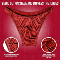 Men's V-Cut Bodybuilding Competition Posing Trunks (Red)