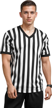Referee Shirt for Men and Women, Black & White Stripes Umpire Uniform
