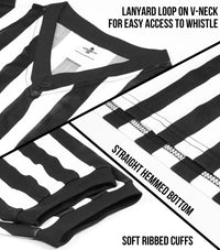 Referee Shirt for Men and Women, Black & White Stripes Umpire Uniform