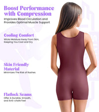 Girls Maroon Wrestling Singlets, High-Cut Female Singlets
