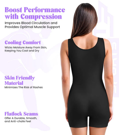 Women's Black Wrestling Singlets, High-Cut Female Singlets