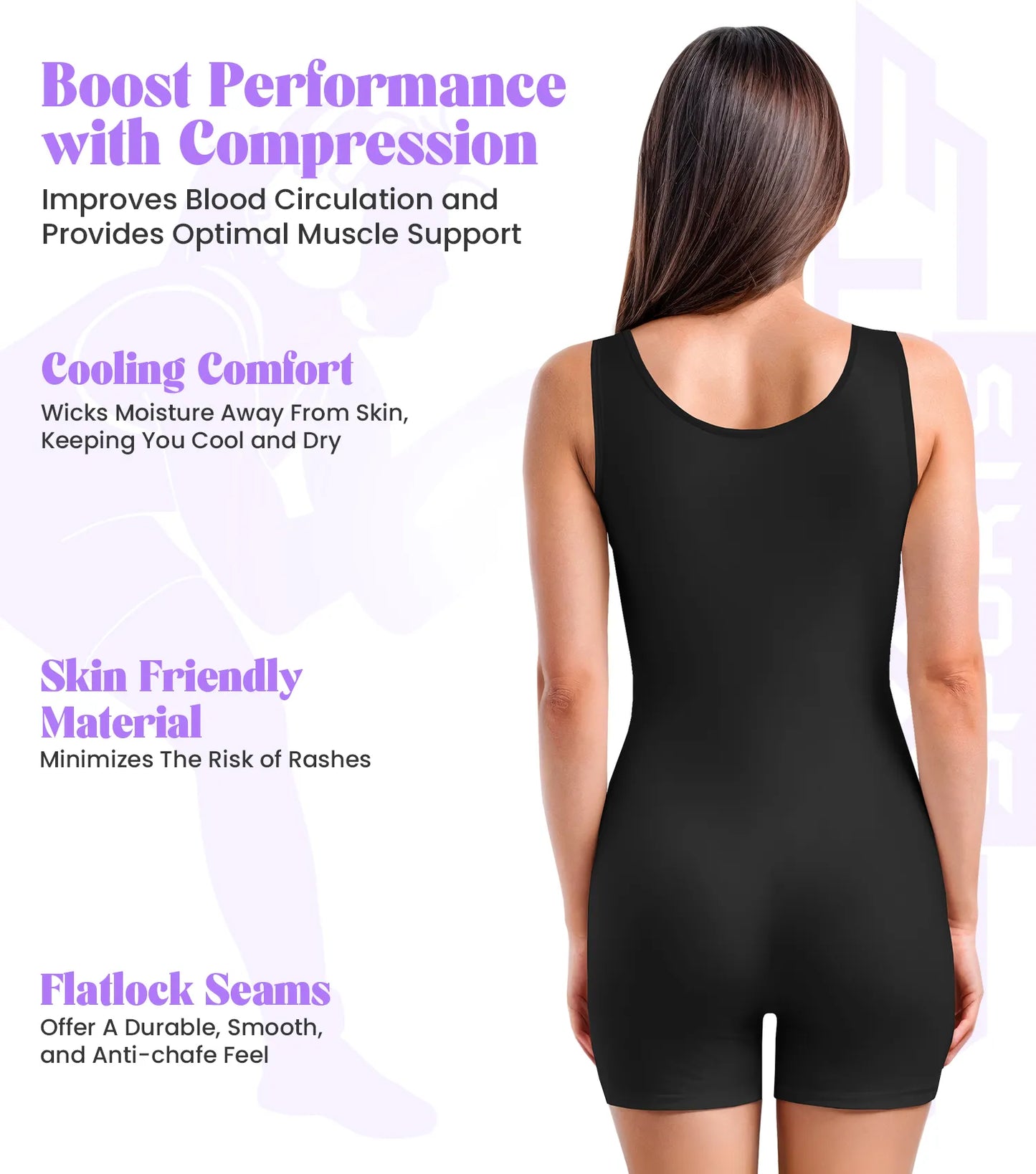 Women's Black Wrestling Singlets, High-Cut Female Singlets