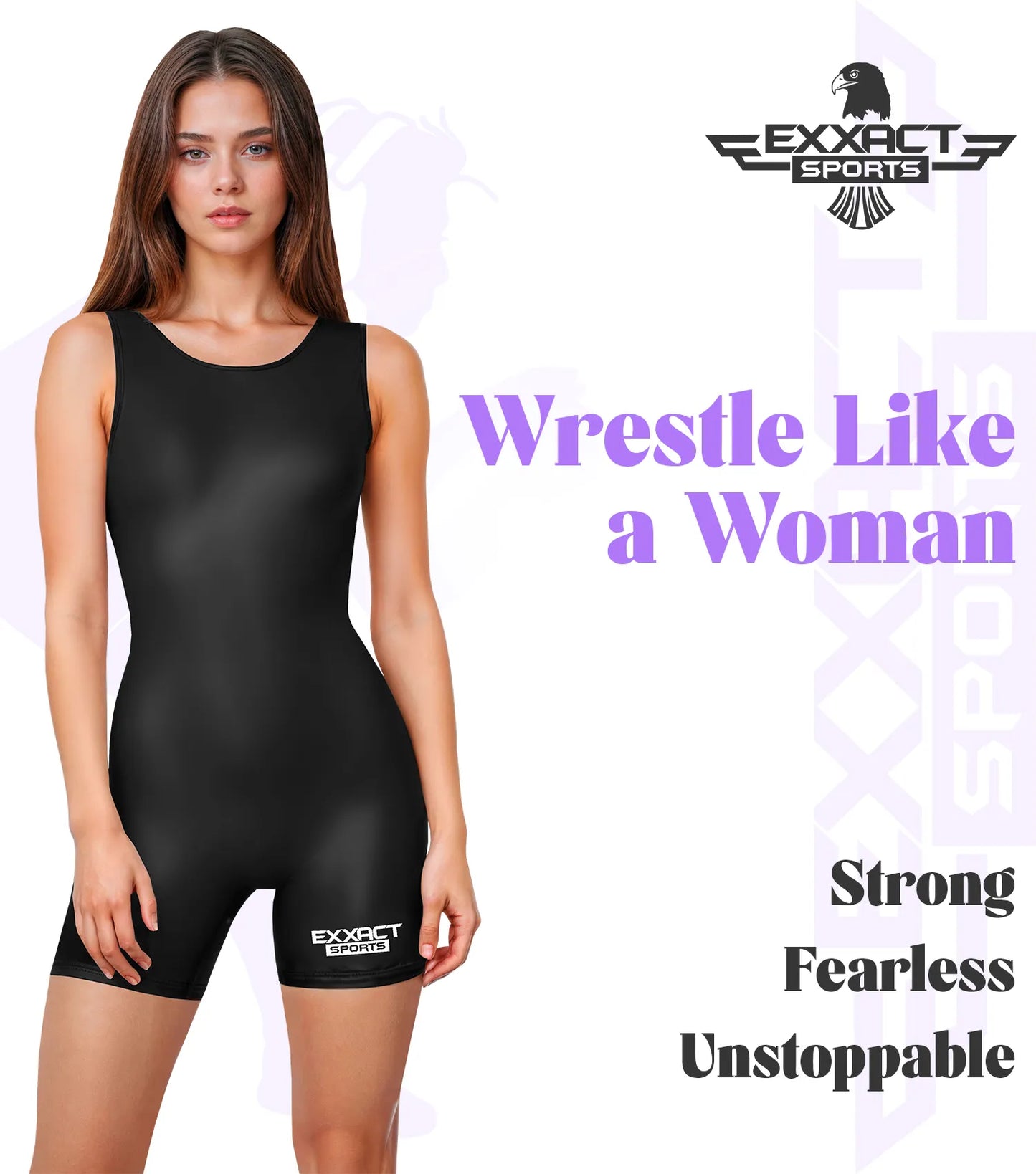 Women's Black Wrestling Singlets, High-Cut Female Singlets