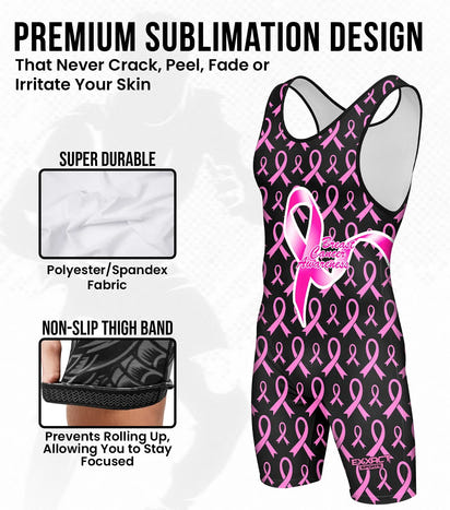 Men's Sublimated Wrestling Singlets (Breast Cancer)