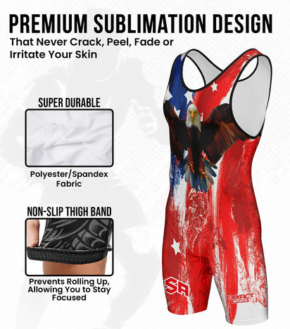Men's Sublimated Wrestling Singlets (Burashy usa)