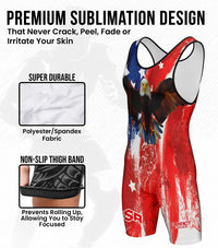 Men's Sublimated Wrestling Singlets (Burashy usa)