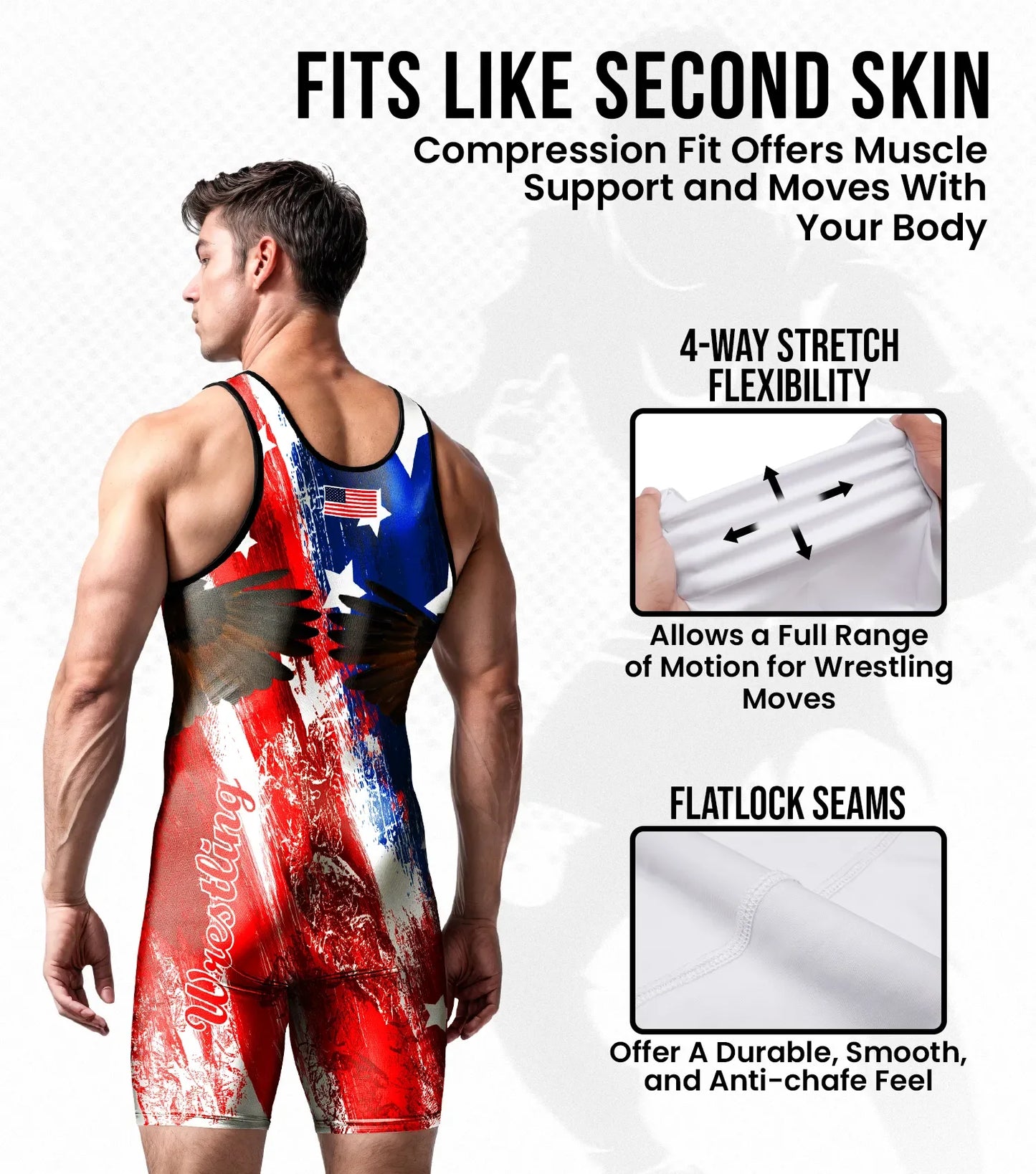 Men's Sublimated Wrestling Singlets (Burashy usa)