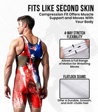 Men's Sublimated Wrestling Singlets (Burashy usa)