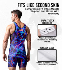 Men's Sublimated Wrestling Singlets (Lazer)