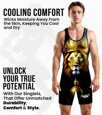Men's Sublimated Wrestling Singlets (Lion)